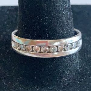 14k Diamond Chanel set wedding band